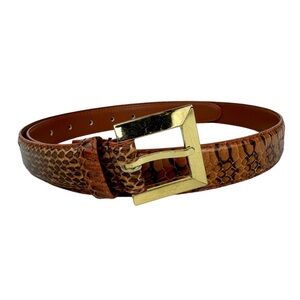 The Ritz Genuine Snake Skin Belt Sz XL Brown Black